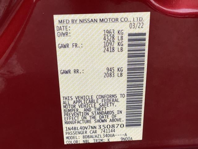 2022 Nissan Altima 2.5 SV